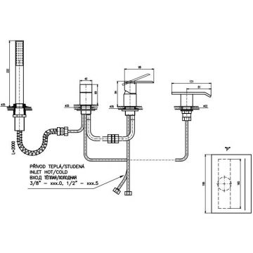 Смеситель на борт ванны Rav Slezak (Рав Слезак) Loira LR574.5PZ, золото