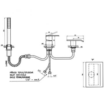 Смеситель на борт ванны Rav Slezak (Рав Слезак) Loira LR574.5YZ, золото