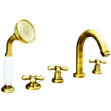 Смеситель на борт ванны Rav Slezak (Рав Слезак) Morava MK162.5PZ, золото