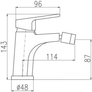 Смеситель для биде Rav Slezak (Рав Слезак) Colorado CO145.5KBC, белый/хром