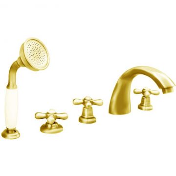 Смеситель на борт ванны Rav Slezak (Рав Слезак) Morava MK169.5PZ, золото