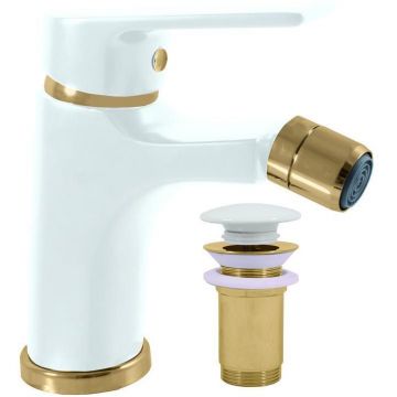 Смеситель для биде Rav Slezak (Рав Слезак) Colorado CO145.5KBZ, белый/золото