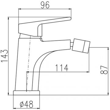 Смеситель для биде Rav Slezak (Рав Слезак) Colorado CO145.5KBZ, белый/золото