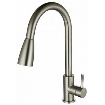 Смеситель для кухни с выдвижным изливом D-Lin (Д-Лин) H155315-T, сатин