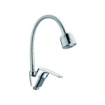 Смеситель для кухни с гибким изливом D-Lin (Д-Лин) D150302-T, хром
