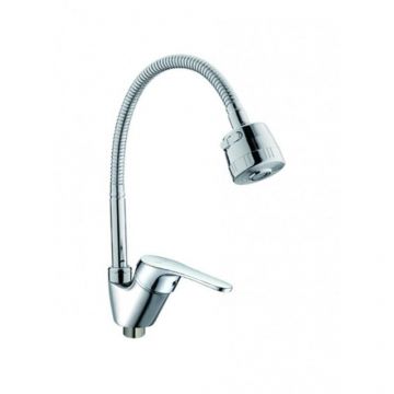 Смеситель для кухни с гибким изливом D-Lin (Д-Лин) D150309-T, хром