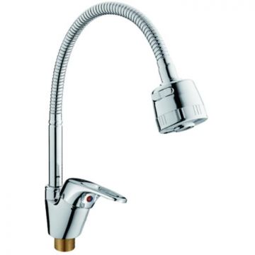 Смеситель для кухни с гибким изливом D-Lin (Д-Лин) D150359-T, хром