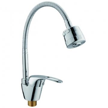 Смеситель для кухни с гибким изливом D-Lin (Д-Лин) D150409-T, хром