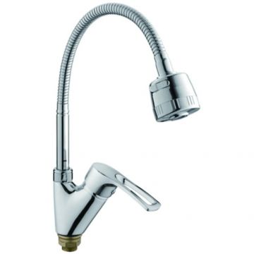 Смеситель для кухни с гибким изливом D-Lin (Д-Лин) D150422-T, хром