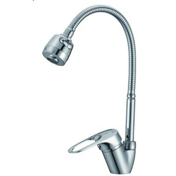 Смеситель для кухни с гибким изливом D-Lin (Д-Лин) D150628-T, хром