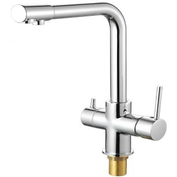 Смеситель для кухни с подключением фильтра воды D-Lin (Д-Лин) D159315-1, хром