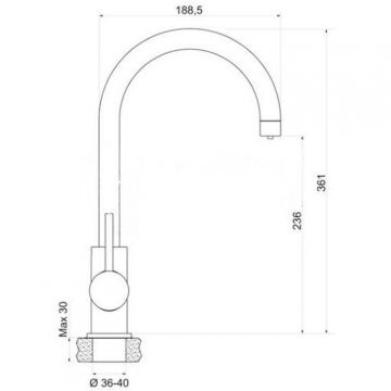 Смеситель для кухни с подключением фильтра для воды D-Lin (Д-Лин) D159315, хром