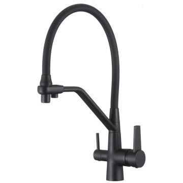 Смеситель для кухни с подключением фильтра для воды D-Lin (Д-Лин) D159317-A, черный