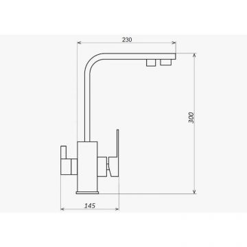 Смеситель для кухни с подключением фильтра для воды D-Lin (Д-Лин) D159319-A, черный