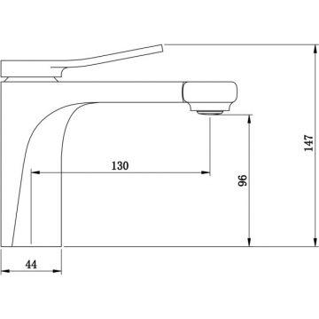 Смеситель для раковины Bronze de Luxe (Бронз Де Люкс) Element EL02XCB, хром