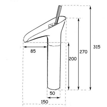 Смеситель для раковины Bronze de Luxe (Бронз Де Люкс) Scandi 10101, бронза