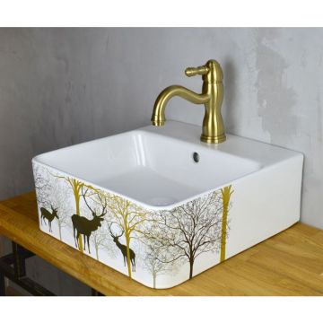 Смеситель для раковины Bronze de Luxe (Бронз Де Люкс) Tiffany 1901BR, бронза