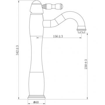 Смеситель для раковины Bronze de Luxe (Бронз Де Люкс) Tiffany C912, хром