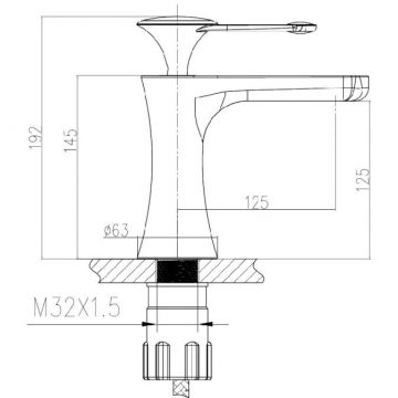 Смеситель для раковины Bronze de Luxe (Бронз Де Люкс) Yasmina 800/B03, хром