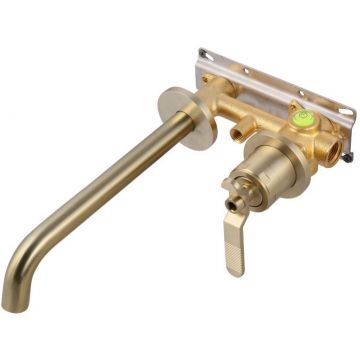 Смеситель для раковины настенный Bronze de Luxe (Бронз Де Люкс) 1760S 5530CG, матовое золото