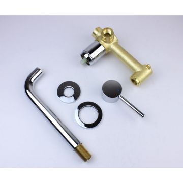 Смеситель для раковины настенный Bronze de Luxe (Бронз Де Люкс) Scandi 14511C, хром