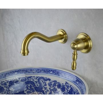 Смеситель для раковины настенный Bronze de Luxe (Бронз Де Люкс) Tiffany 1920BR, бронза