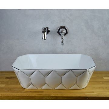 Смеситель для раковины настенный Bronze de Luxe (Бронз Де Люкс) Tiffany 1920CR, хром