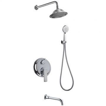 Душевая система встраиваемая Bronze de Luxe (Бронз Де Люкс) Pure A800/9143-3, хром