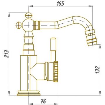 Смеситель для биде Bronze de Luxe (Бронз Де Люкс) Windsor 21688, бронза