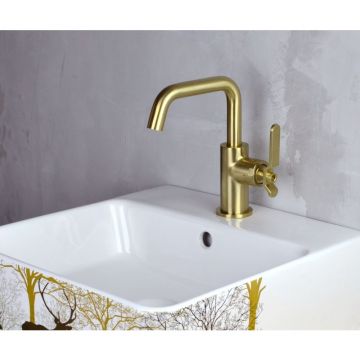 Смеситель для раковины Bronze de Luxe (Бронз Де Люкс) 1760S 1178CG, матовое золото