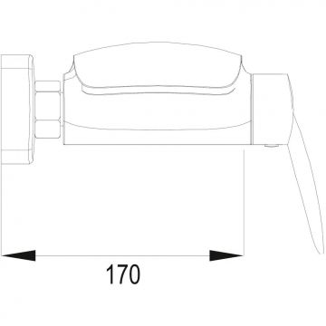Смеситель для ванны с каскадным изливом Rose (Розе) R1102, хром
