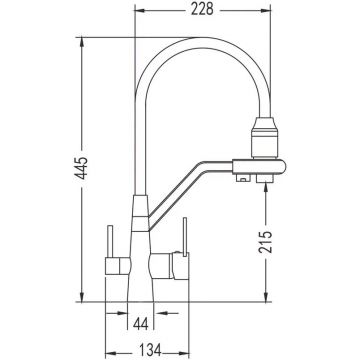 Смеситель для кухни Rose R558C, белый