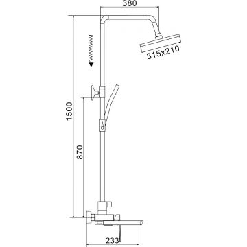 Душевая система Rose R1836C, белый