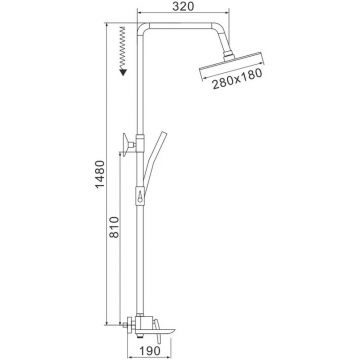 Душевая система Rose R2736, хром