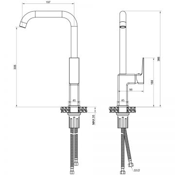 Смеситель для кухни WesnaArt Narcis NAR06-150-25432, хром