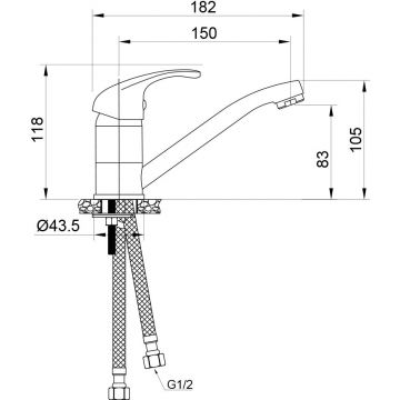 Смеситель для раковины WesnaArt Listok LIS01-220, хром