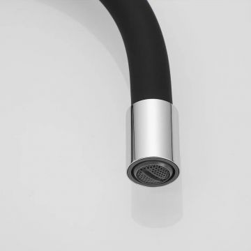 Смеситель для кухни с гибким изливом Shevanik (Шеваник) S443-3, черный