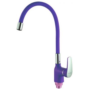 Смеситель для кухни с гибким изливом Shevanik (Шеваник) S443-5, зеленый