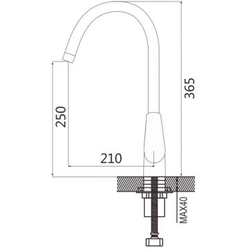 Смеситель для кухни с гибким изливом Shevanik (Шеваник) S443-5, зеленый