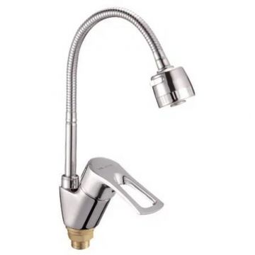 Смеситель для кухни с гибким изливом Shevanik (Шеваник) S5143, хром