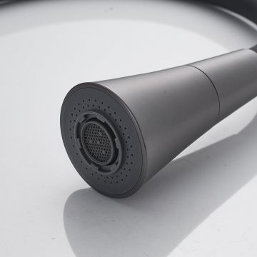 Смеситель для кухни с гибким изливом Shevanik (Шеваник) S543T-3, оружейная сталь/черный