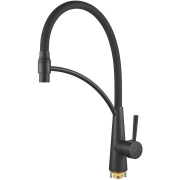 Смеситель для кухни с гибким изливом Shevanik (Шеваник) S743H-3, черный