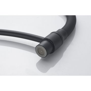 Смеситель для кухни с гибким изливом Shevanik (Шеваник) S743H-3, черный