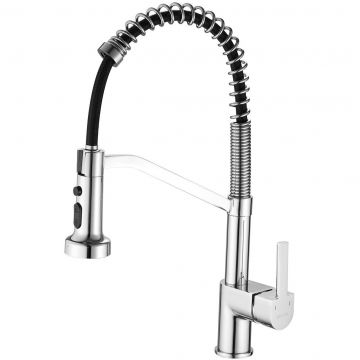 Смеситель для кухни с гибким изливом Shevanik (Шеваник) S963, хром