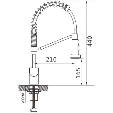 Смеситель для кухни с гибким изливом Shevanik (Шеваник) S963H, черный