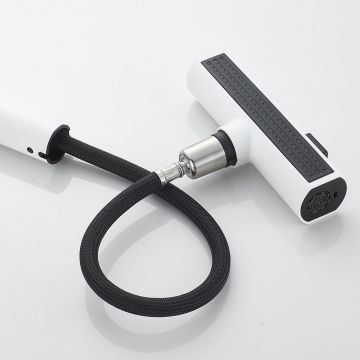 Смеситель для кухни с мультифункциональным изливом Shevanik (Шеваник) S263C, белый