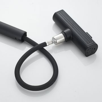 Смеситель для кухни с мультифункциональным изливом Shevanik (Шеваник) S263H, черный