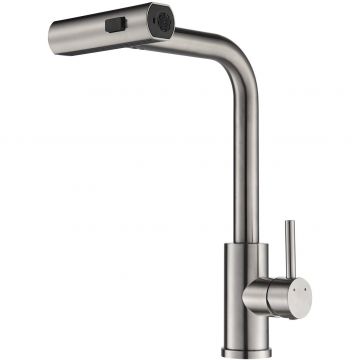 Смеситель для кухни с мультифункциональным изливом Shevanik (Шеваник) S263L, сатин