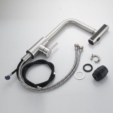 Смеситель для кухни с мультифункциональным изливом Shevanik (Шеваник) S263L, сатин