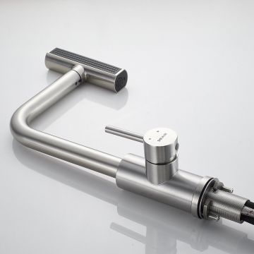 Смеситель для кухни с мультифункциональным изливом Shevanik (Шеваник) S263L, сатин